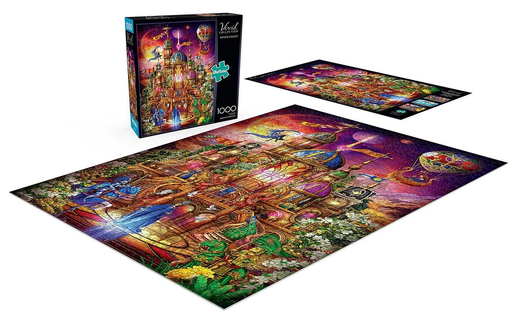 Buffalo Games - Vivid Collection - Krystol's Palace - 1000 Piece Jigsaw Puzzle