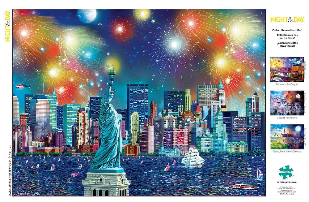 Buffalo Games - Night & Day - Manhattan Celebration - 1000 Piece Jigsaw Puzzle