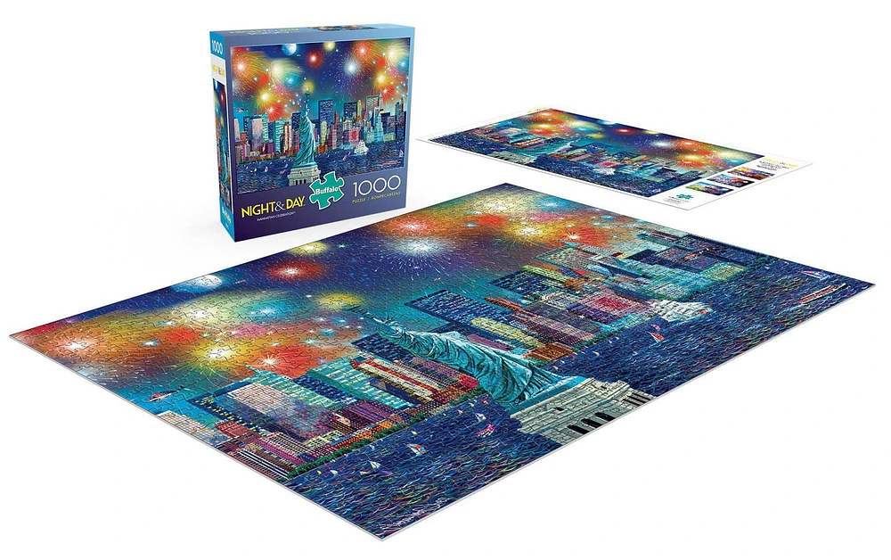 Buffalo Games - Night & Day - Manhattan Celebration - 1000 Piece Jigsaw Puzzle