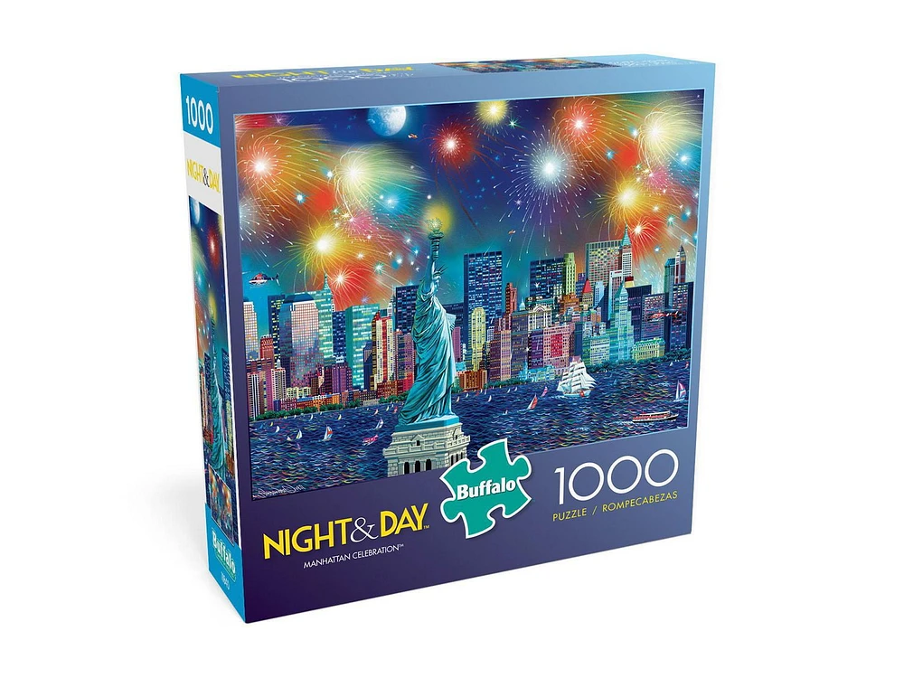 Buffalo Games - Night & Day - Manhattan Celebration - 1000 Piece Jigsaw Puzzle