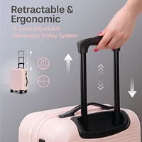 3-Piece Hardside Luggage Set: 28 Inch, 24 Inch Large Suitcases with wheels and 20 Inch Carry On Luggage