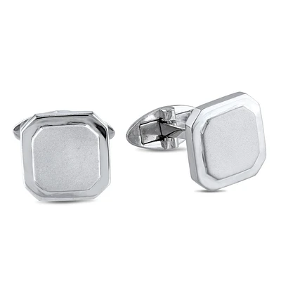 Asteria Sterling Silver Beveled Octagon Cufflinks