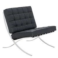 Nicer Furniture Interior Barcelona Chair in Black