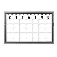 Hometrends Horizontal Black Framed Clear Calendar