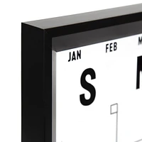 Hometrends Horizontal Black Framed Clear Calendar