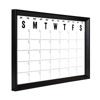 Hometrends Horizontal Black Framed Clear Calendar