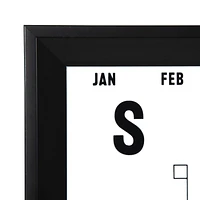 Hometrends Horizontal Black Framed Clear Calendar