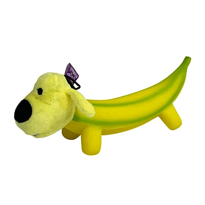 Multipet Smiling Loofa Dog, Peluche et Jouet Pour Chien Banane en Latex