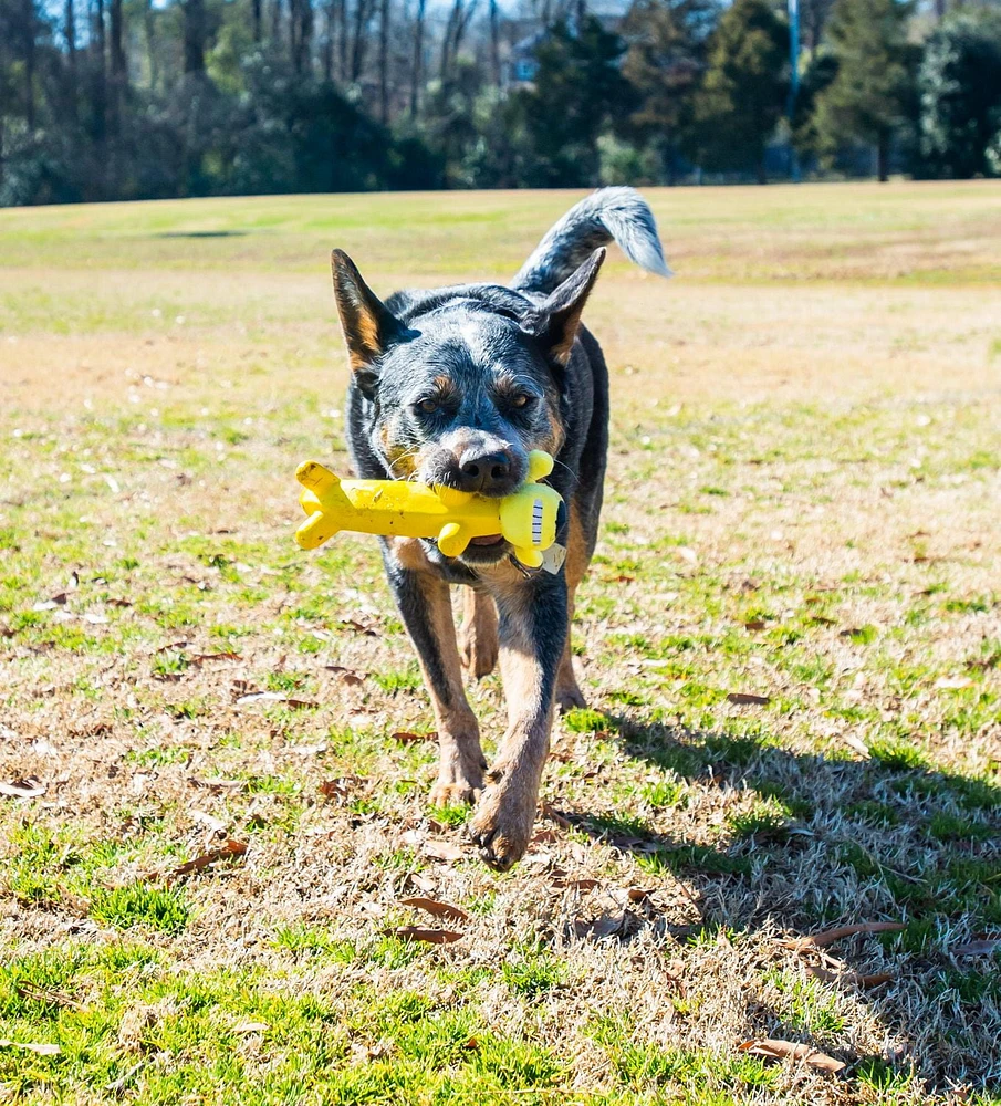 Multipet Smiling Loofa Dog, Peluche et Jouet Pour Chien Banane en Latex