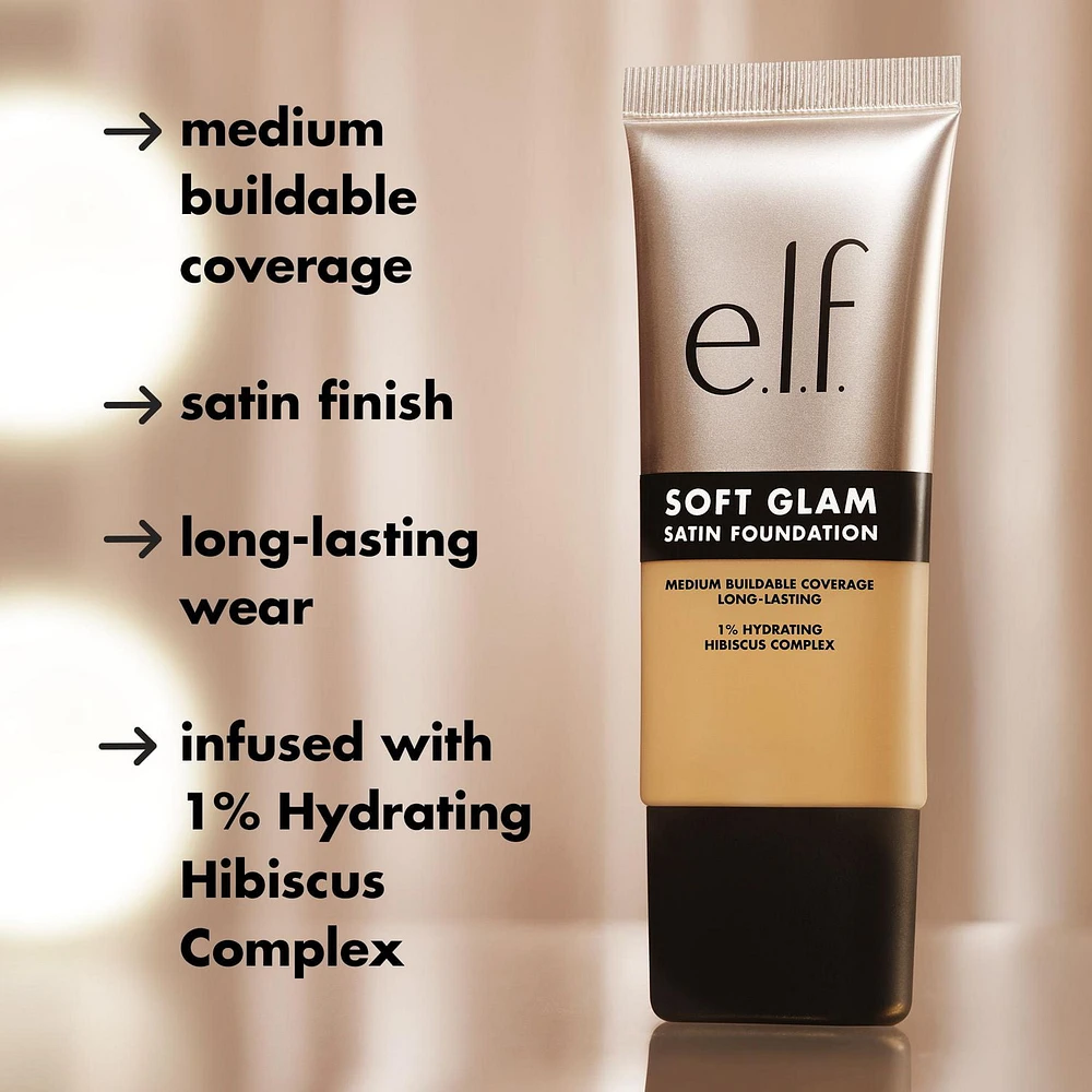 e.l.f. Cosmetics Fond de teint satiné Soft Glam Hibiscus hydratant