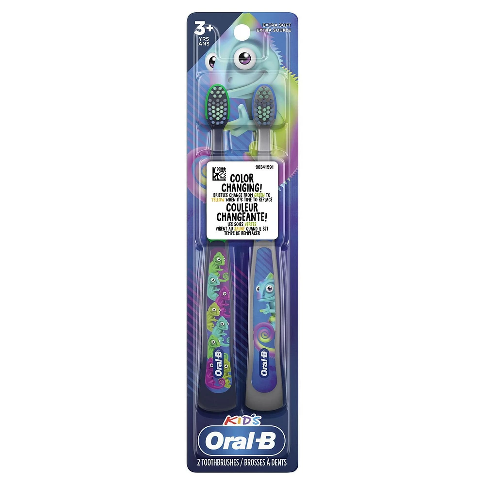 Oral-B Kid's Manual Toothbrush for Ages 3+, Extra Soft Bristles, 2 Count