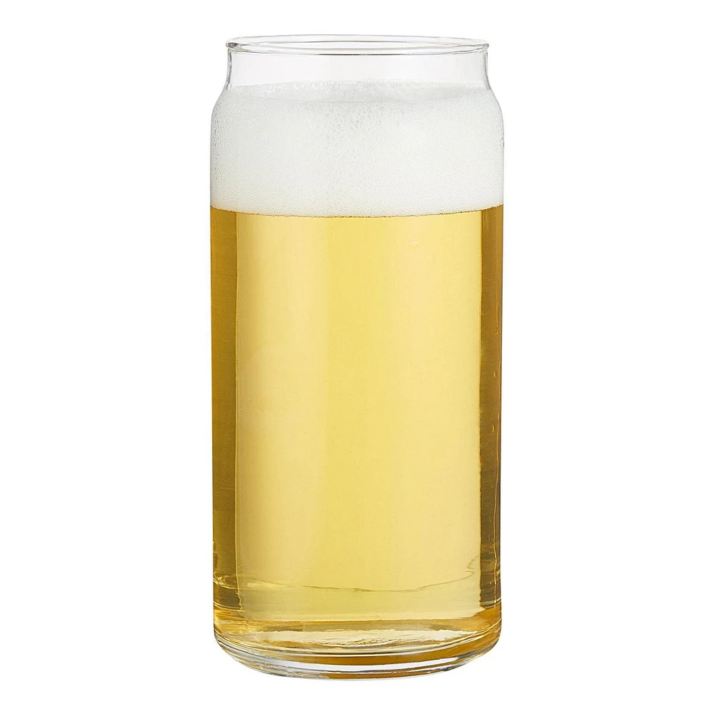 Mainstays 20oz Clear Can Shaped Drinking Glass, Beer Can Drinking Glass