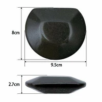 Master Massage Three Quarter 3/4 Round Balsalt Hot Stone Rock Guasha Tool 2 Piece Pack