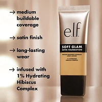 e.l.f. Cosmetics Soft Glam Satin Foundation, Hibiscus complex. 30 ml