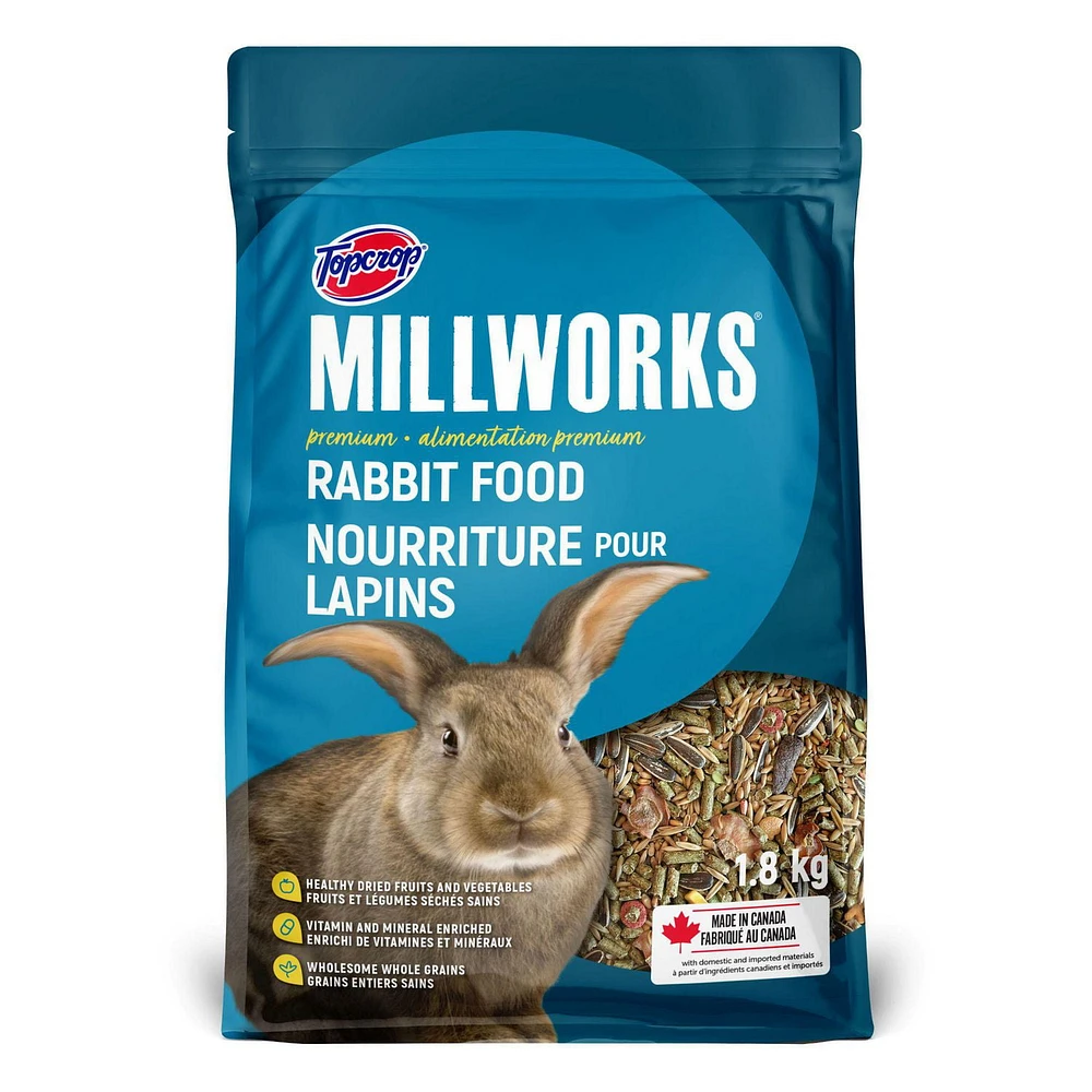 Topcrop Millworks Nourriture de haute qualite pour lapins 1,8 kg