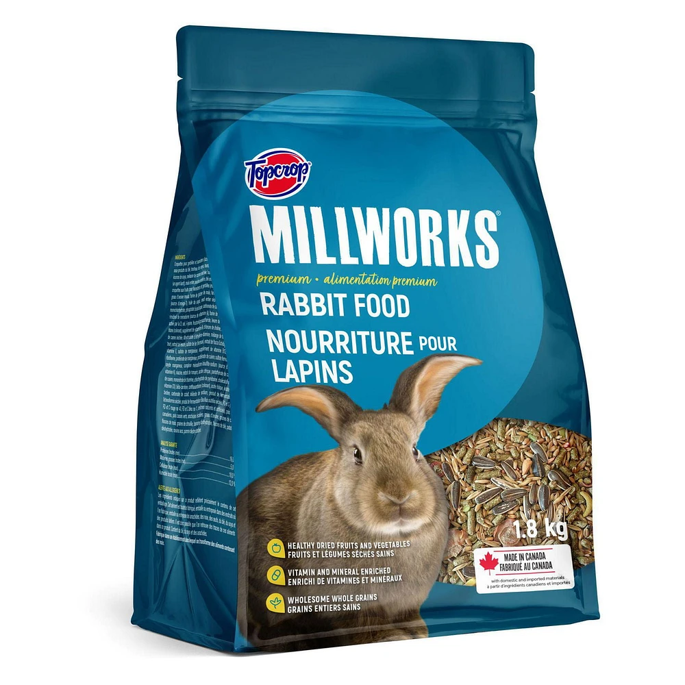 Topcrop Millworks Nourriture de haute qualite pour lapins 1,8 kg