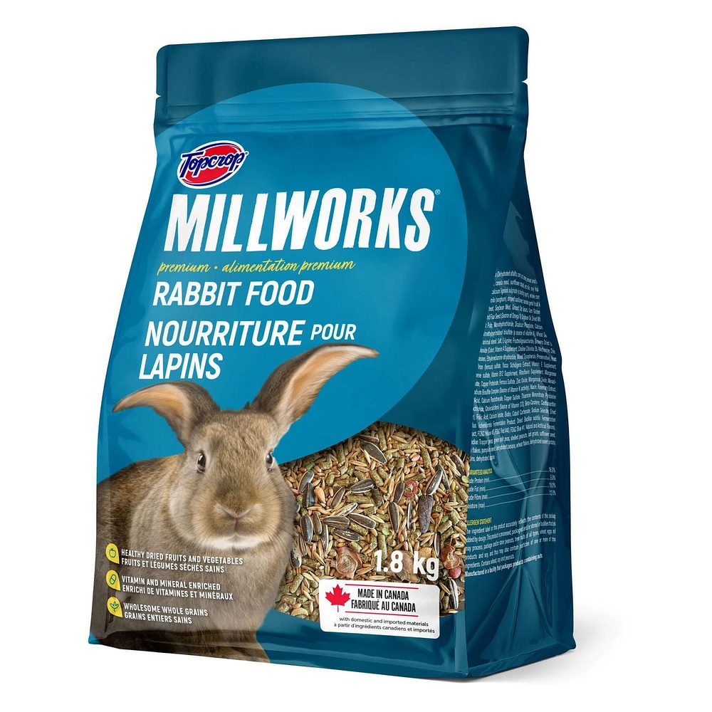Topcrop Millworks Nourriture de haute qualite pour lapins 1,8 kg