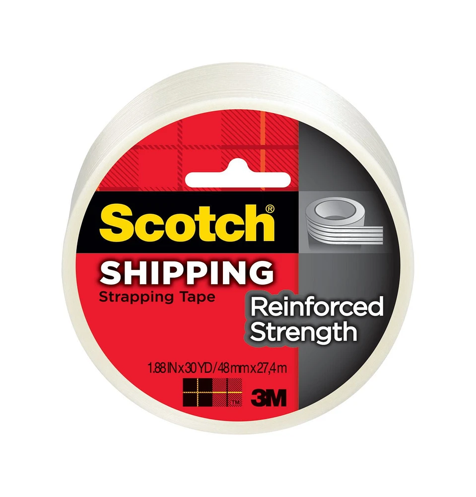 Scotch® Reinforced Strength Strapping Packaging Tape 8950 30 EF RP6, 1.88 in x 30 yd (48 mm x 27.40 m), 1 Roll/Pack, Scotch® Tape 8950 30 EF RP6