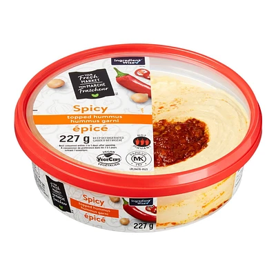 Your Fresh Market Spicy Topped Hummus, 227 g