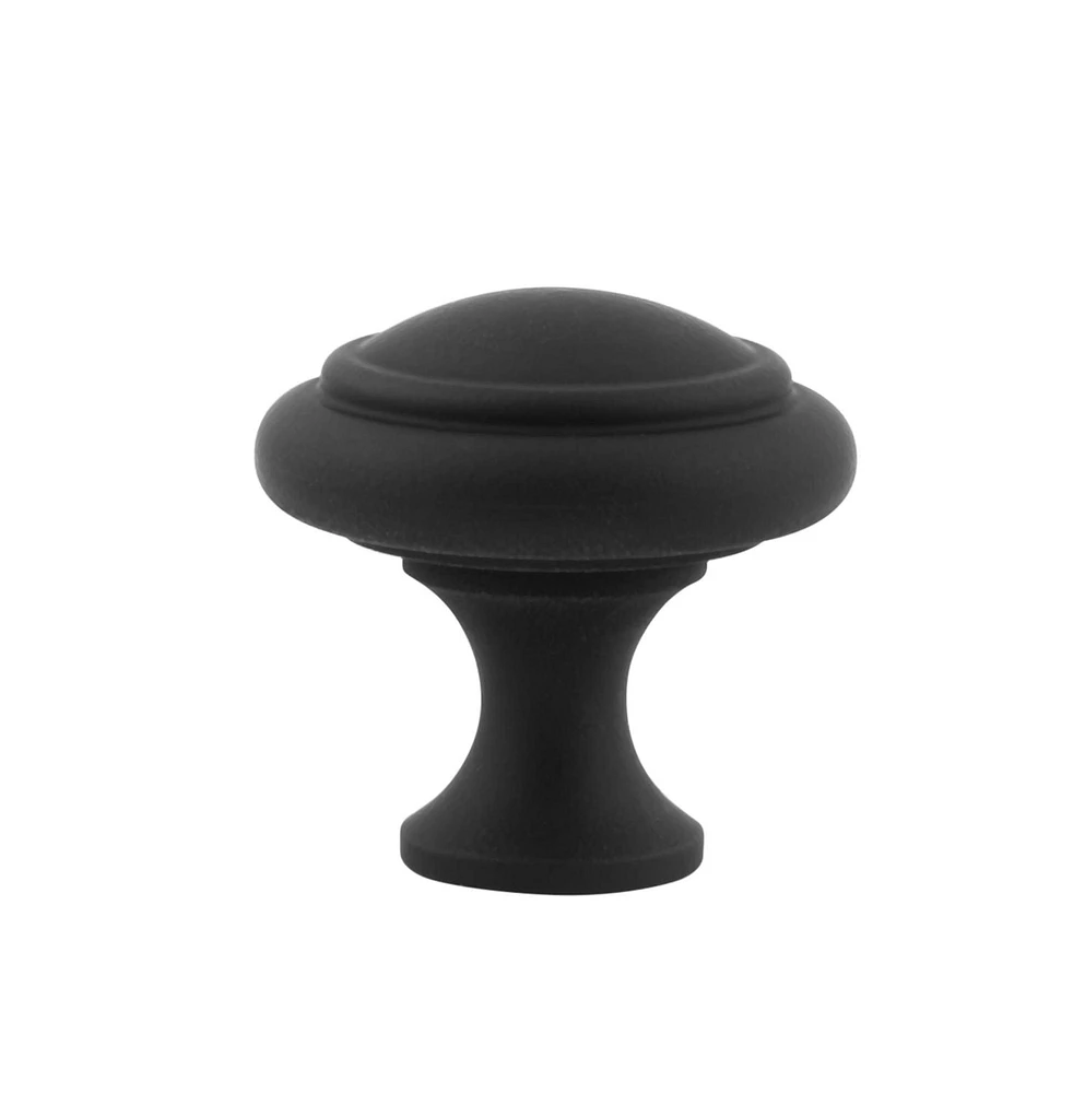 Era Elegant Knob 2-Pack Matte Black, 1.18 x 1.18 x 1.14 in.