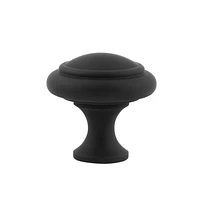 Era Elegant Knob 2-Pack Matte Black, 1.18 x 1.18 x 1.14 in.