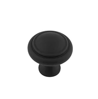 Era Elegant Knob 2-Pack Matte Black, 1.18 x 1.18 x 1.14 in.