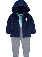 Child of Mine by Carter's Infant Boys' 3-Piece Cardigan Set- Yeti Sherpa