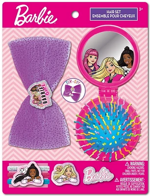 Barbie - Townley Girl Pop-up Brush and Hair Bow Set for Girls , Ages 3+