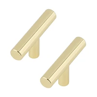 Era Rounded T Knob 2-Pack Brushed Gold, 2.36 x 0.60 x 1.26 in.