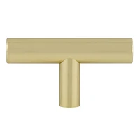 Era Rounded T Knob 2-Pack Brushed Gold, 2.36 x 0.60 x 1.26 in.