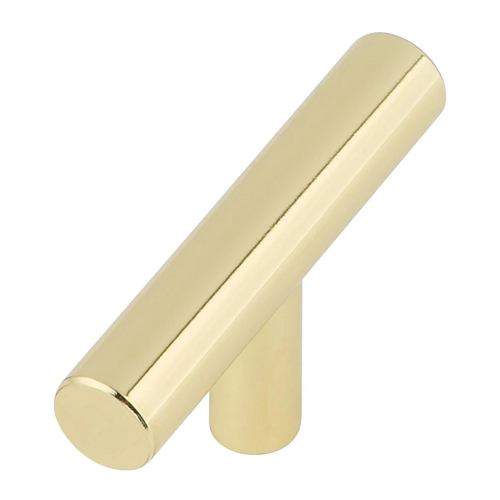 Era Rounded T Knob 2-Pack Brushed Gold, 2.36 x 0.60 x 1.26 in.