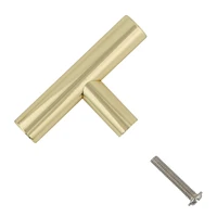 Era Rounded T Knob 2-Pack Brushed Gold, 2.36 x 0.60 x 1.26 in.