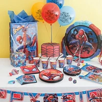 Spider-Man Round 7" Dessert Plates, 8ct, Disposable plates measure 7"