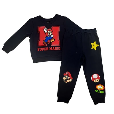 Super Mario Toodler Boy M Iconic Jump 2 Piece Combo Set, Size: 2T-5T