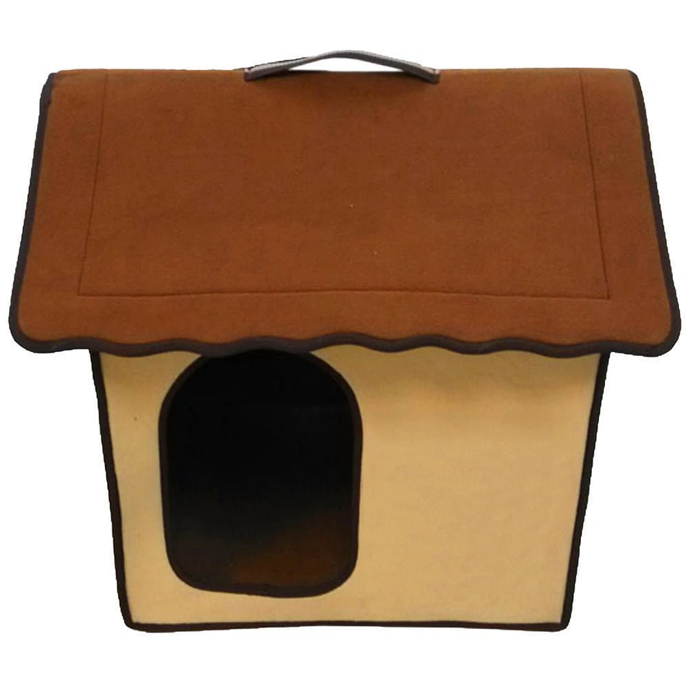 Penn-Plax Folding Zip up Brown Pet Home