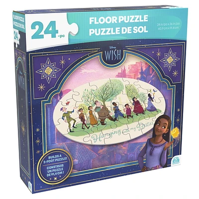 Disney Wish, Puzzle de sol de 24 pièces inspiré du film | Cadeaux Disney | Cadeaux pour enfants | Puzzle Disney | Jouets pour enfants | Puzzle pour les enfants à partir de 3 ans