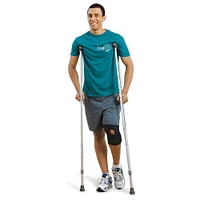 Hugo Silver Lightweight Adjustable Aluminum Crutches, Adult