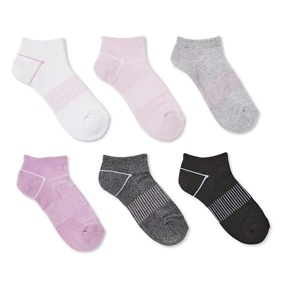 Lot de 6 paires de socquettes Athletic Works pour femmes Pointures 4-10