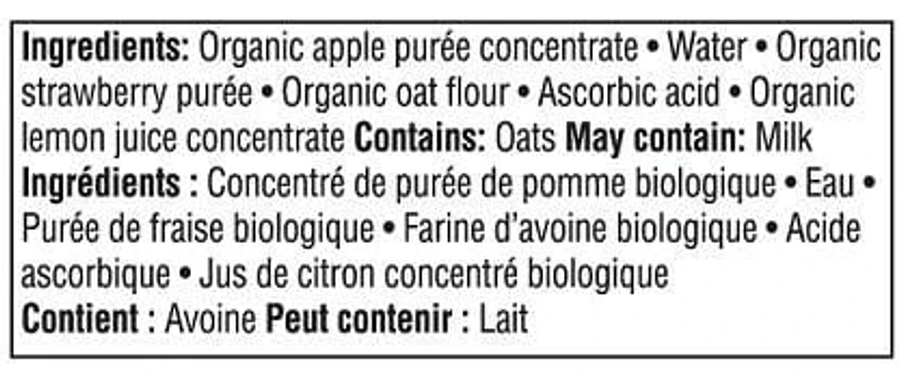 Parent’s Choice Organic Apple, Strawberry & Oats Baby Food Purée, 128 mL