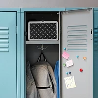 Find It Tin Pencil Box -Silver and Black Treadplate