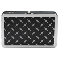 Find It Tin Pencil Box -Silver and Black Treadplate