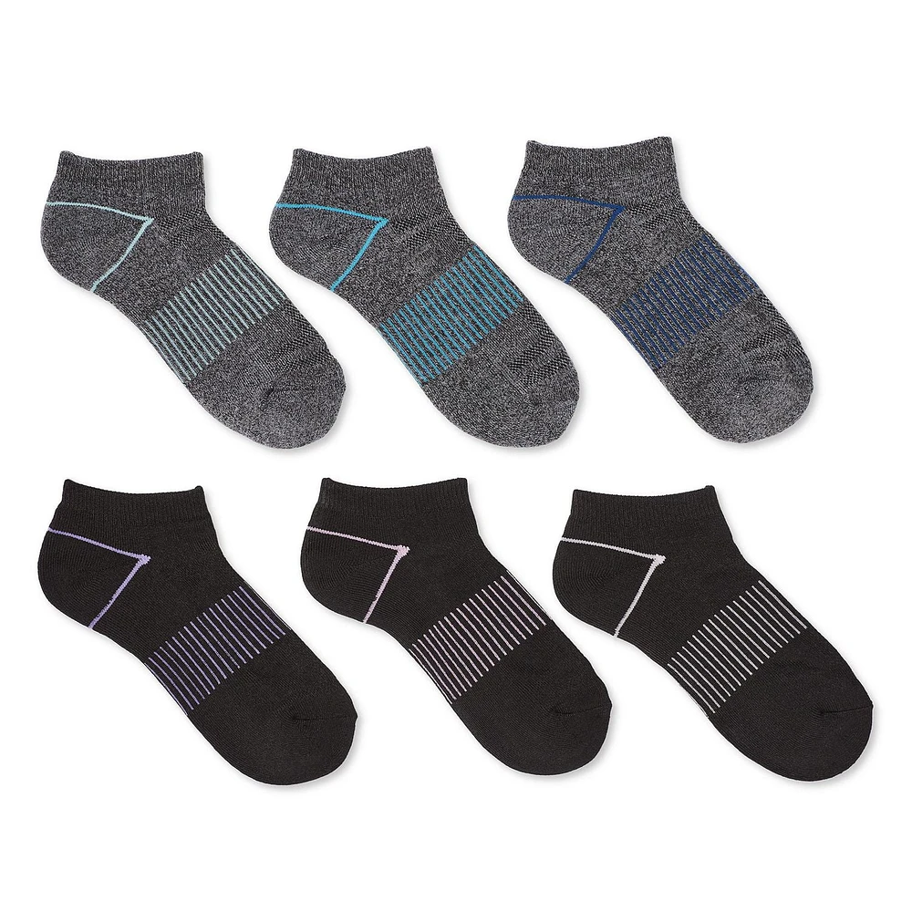 Lot de 6 paires de socquettes Athletic Works pour femmes Pointures 4-10
