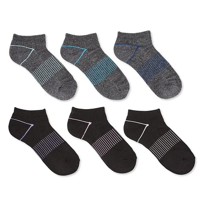 Lot de 6 paires de socquettes Athletic Works pour femmes Pointures 4-10