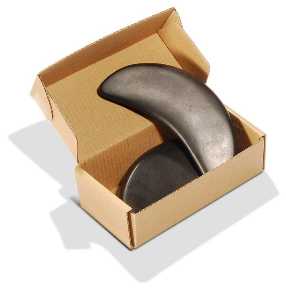 Master Massage Large Crescent Shape Balsalt Stone for Hot Stone Massage 2 Piece Pack