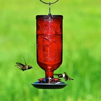 Perky-Pet Red Antique Bottle Hummingbird Feeder