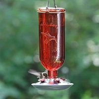 Perky-Pet Red Antique Bottle Hummingbird Feeder