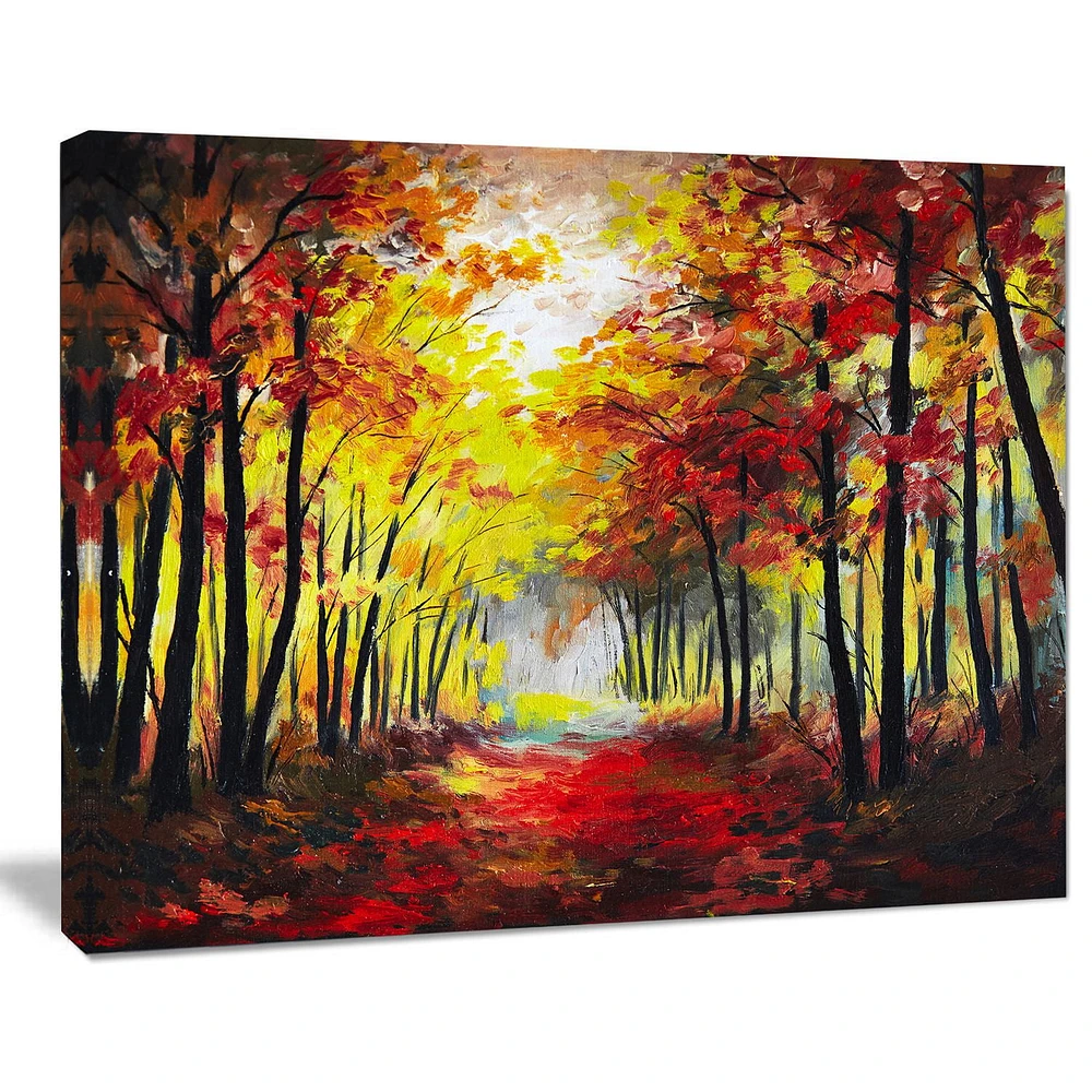 Impression sur toile « Walk Through Autumn Forest » Design Art