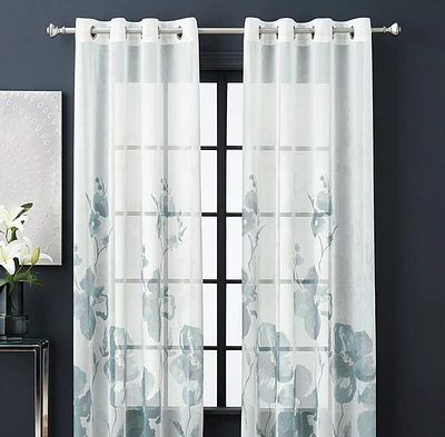 hometrends Floral Sheer Panel