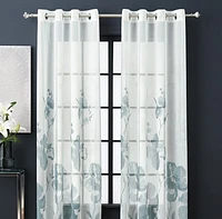 hometrends Floral Sheer Panel