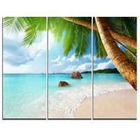 Design Art Praslin Island Seychelles Beach Seashore Photo Canvas Art Print